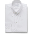 Kingsman - Turnbull & Asser Slim-Fit Pinned-Collar Striped Cotton Shirt - White