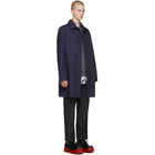 Lanvin Navy Gabardine Mackintosh Coat