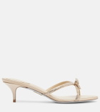 Rene Caovilla Bow-detail crystal-embellished sandals
