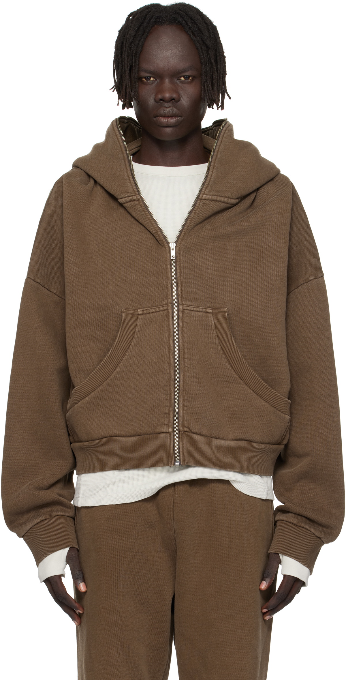 Entire Studios Brown Eternal Zip Hoodie Entire Studios