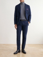 Boglioli - Herringbone Cotton and Cashmere-Blend Twill Suit Jacket - Blue