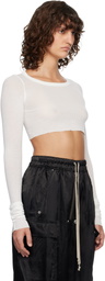 Rick Owens Off-White LS Crop T-shirt