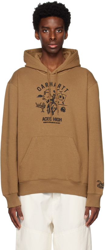 Photo: Carhartt Work In Progress Brown Souvenir Valley Hoodie