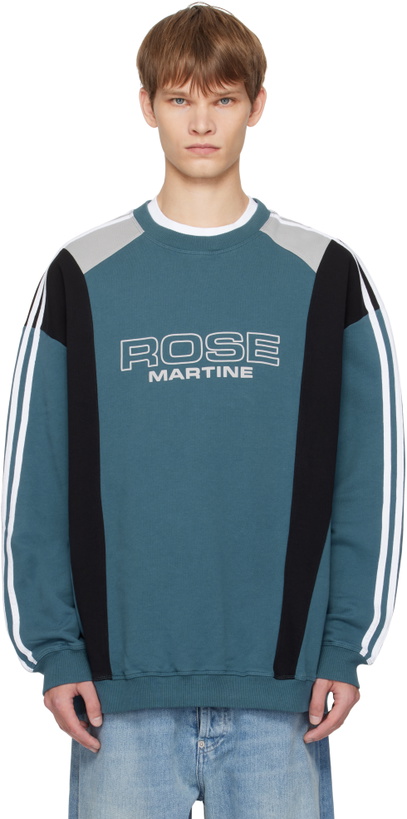 Photo: Martine Rose Blue Panelled Sweatshirt