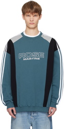 Martine Rose Blue Panelled Sweatshirt