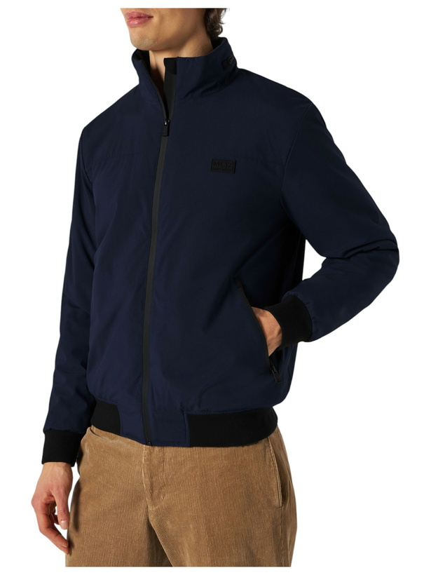 Photo: MC2 Saint Barth Man Blue Bomber Jacket Country With Sherpa Lining