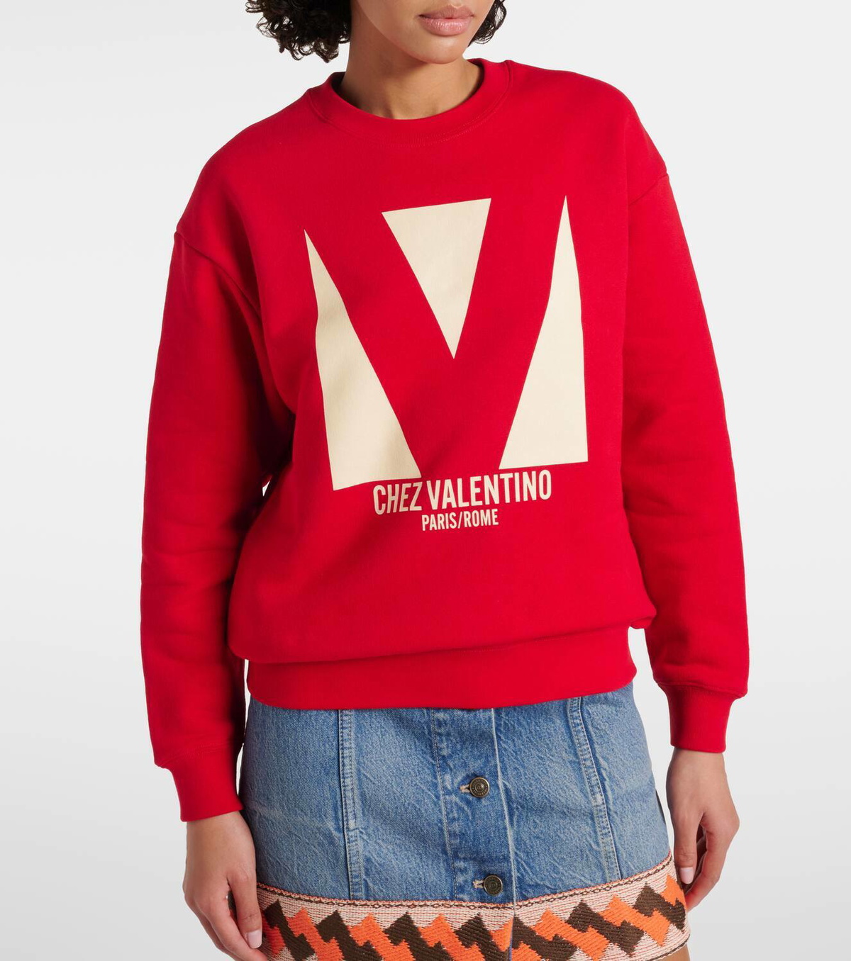 Valentino Printed cotton jersey sweatshirt
