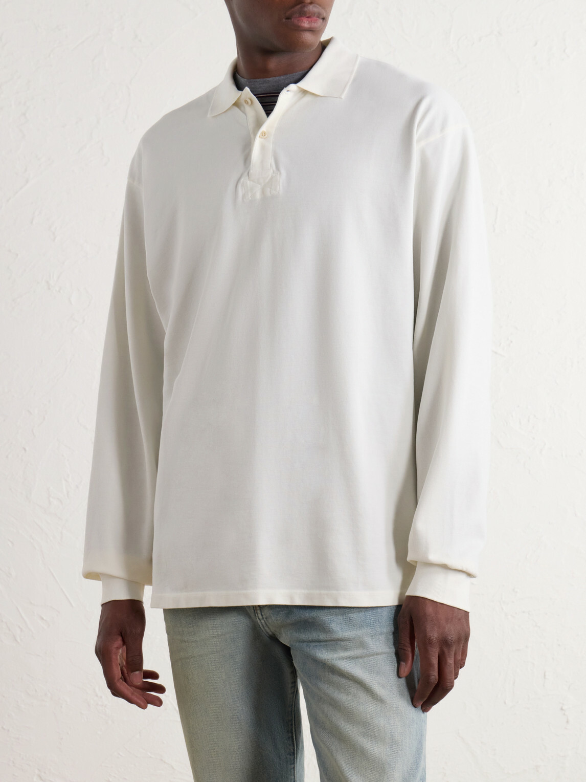 John Elliott - Oversized Cotton-Piqué Polo Shirt - White