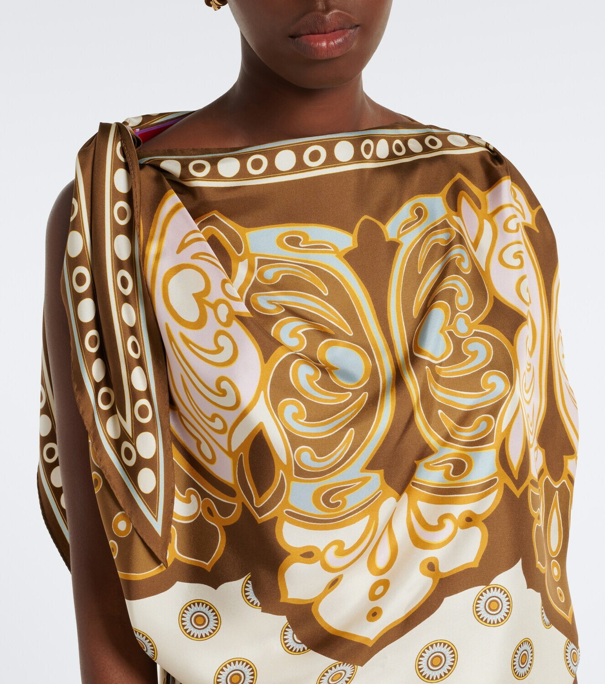 La DoubleJ Full-On printed silk twill top