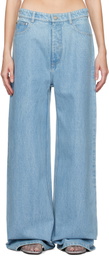 Christopher Esber Blue Oversized Drop Jeans