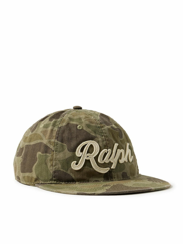 Photo: Polo Ralph Lauren - Logo-Appliquéd Camouflage-Print Herringbone Cotton Baseball Cap