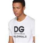 Dolce and Gabbana White Millennials Logo T-Shirt
