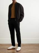 Zegna - Straight-Leg Wool, Silk and Cashmere-Blend Drawstring Trousers - Black