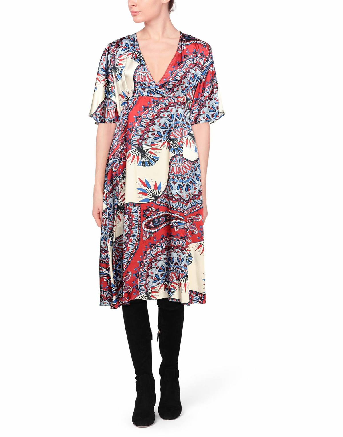 Jucca Womens Midi dress in Red