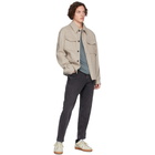 AMI Alexandre Mattiussi Off-White Wool Buttoned Shirt Jacket