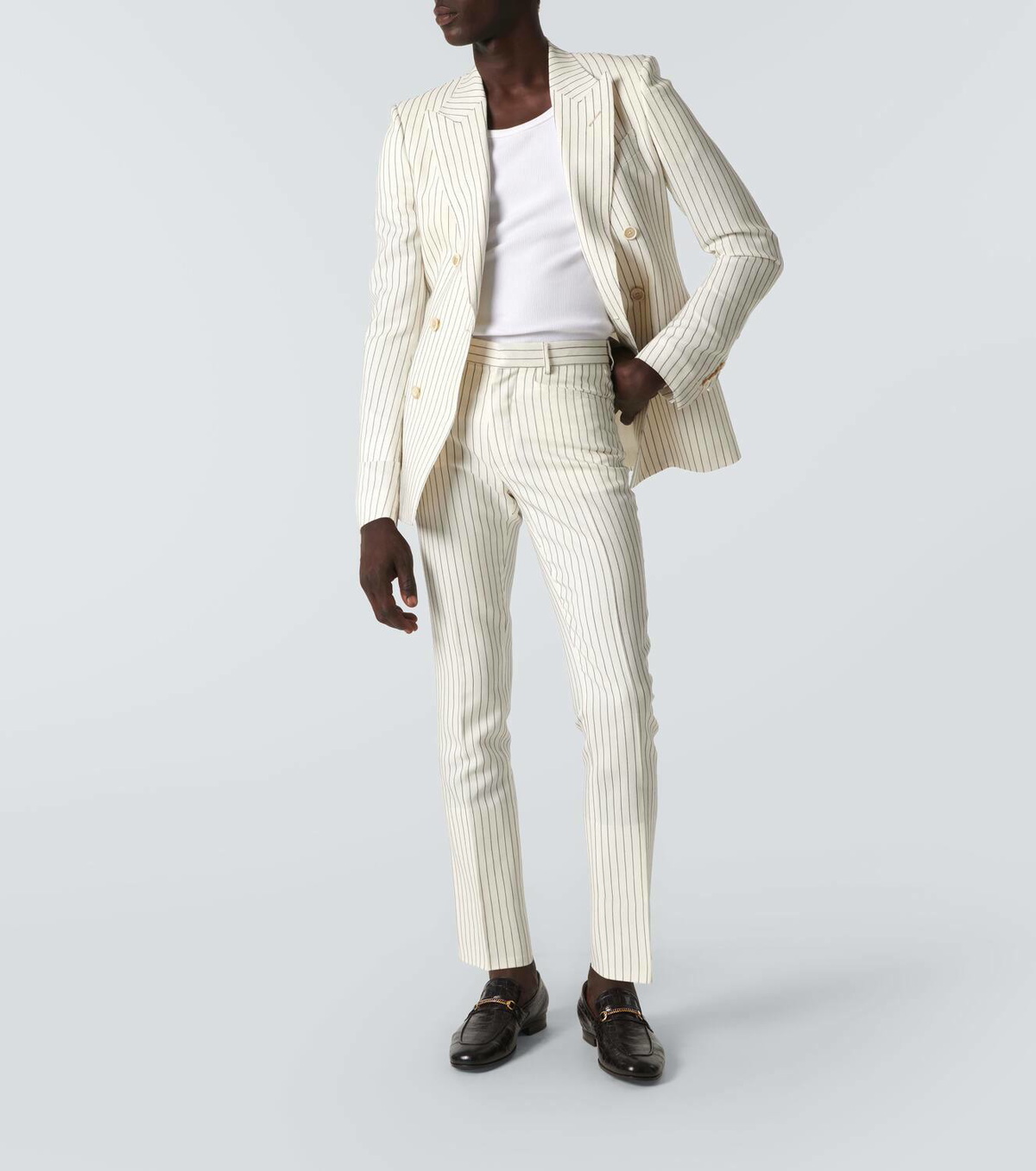 パンツ TOM FORD LIGHT BEIGE WOOL PANTS Tom Ford Atticus ll wool and silk suit pants TOM FORD
