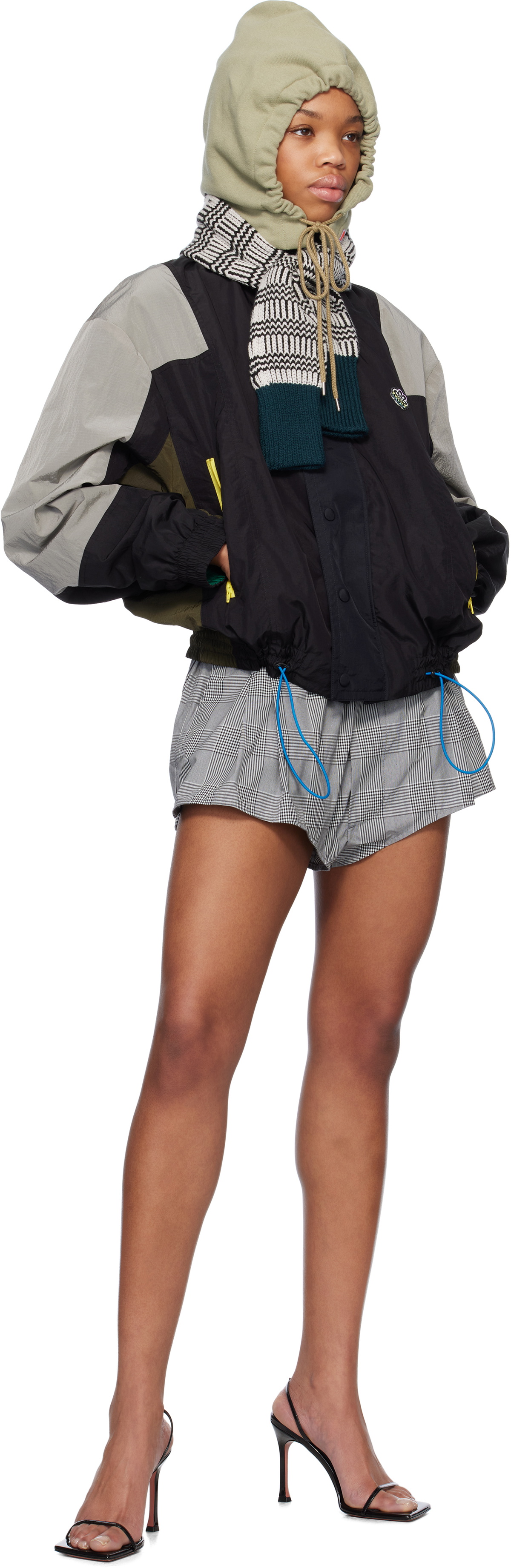 Meryll Rogge Multicolor Textured Nylon Track Jacket