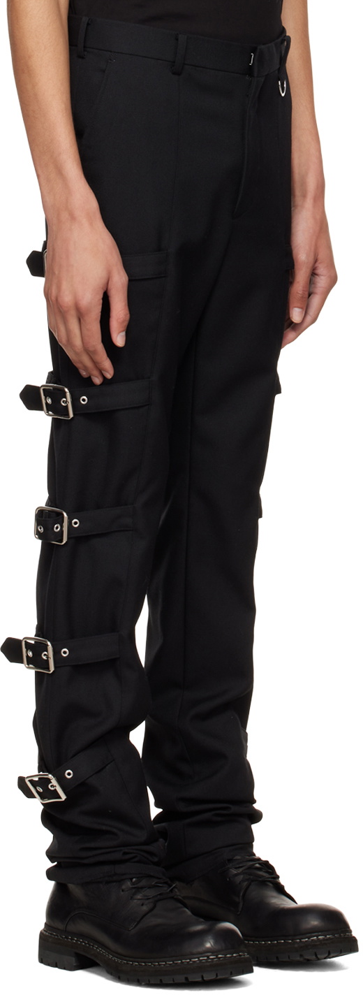 JOHN LAWRENCE SULLIVAN ジョンローレンスサリバン BONDAGE TROUSERS ウール ボンテージ トラウザー パンツ ブラック 2B008-0121-02