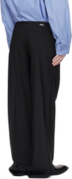 032c Black '032c Office Attire' Wide Leg Suit Trousers