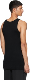 Yohji Yamamoto Black Floral Tank Top