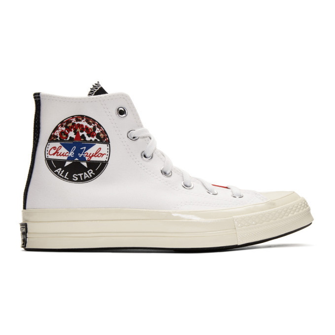 Photo: Converse White and Red Logo Play Chuck 70 High Sneakers