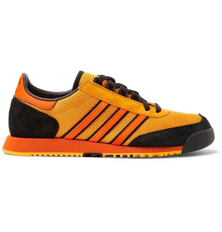 Photo: adidas Consortium - SPEZIAL SL80 A Suede and Leather-Trimmed Mesh Sneakers - Saffron