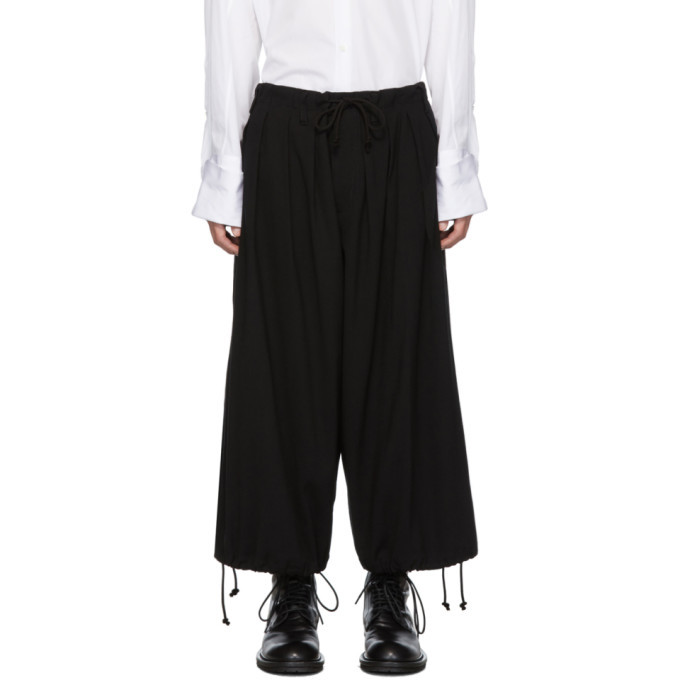 Yohji Yamamoto Black Wide-Leg Jeans Yohji Yamamoto