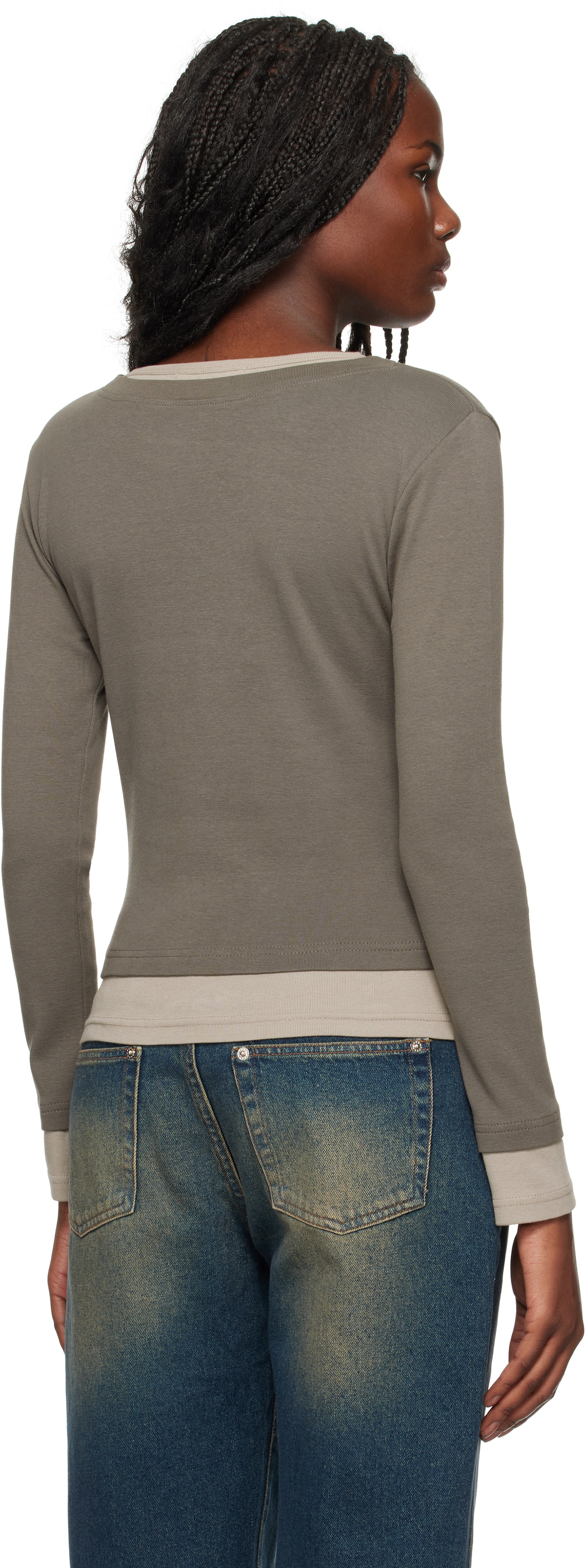 【関税込み】Gimaguas グレー＆トープ Sam Tシャツ Sam T-Shirt Grey Light Grey - Top - Gimaguas