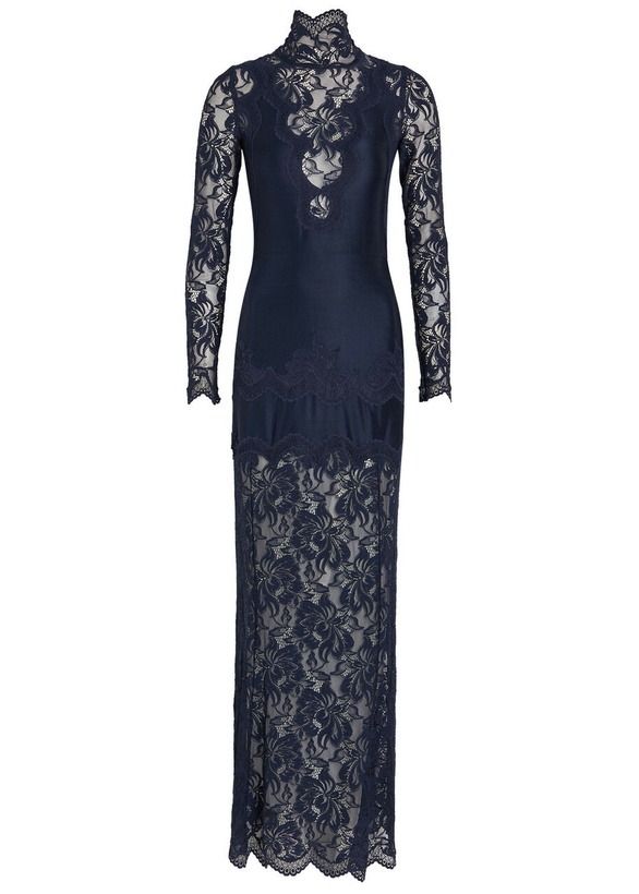 Photo: Rabanne Lace Maxi Dress Navy