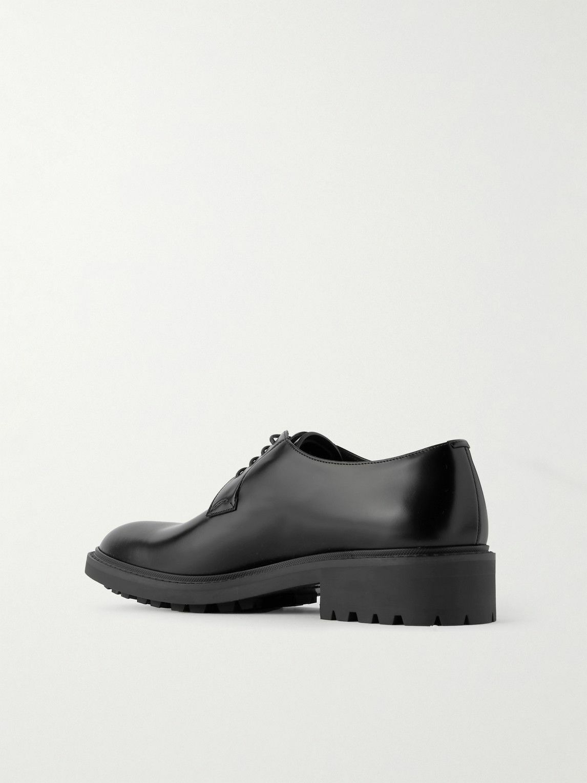 SAINT LAURENT - Antoine Leather Derby Shoes - Black