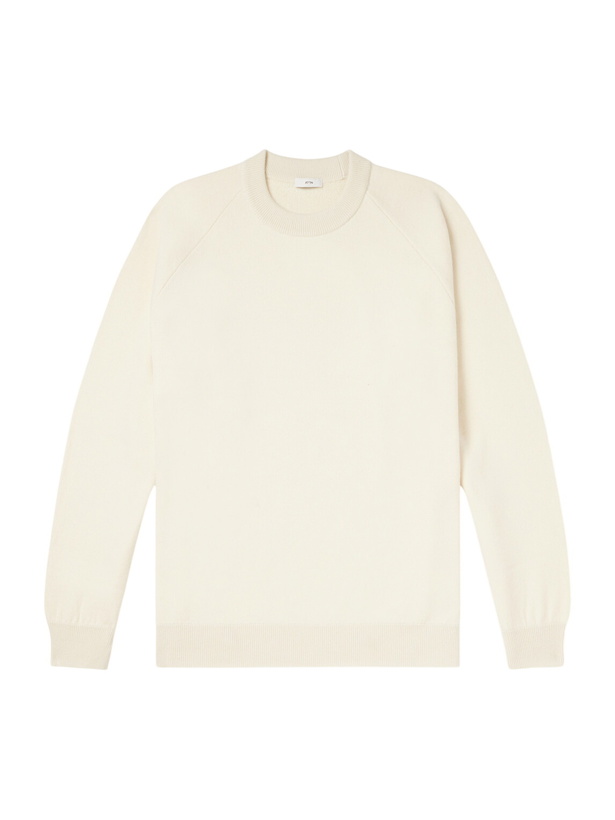 Photo: ATON - Cotton and Wool-Blend Sweater - Neutrals