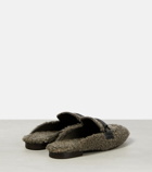 Brunello Cucinelli Embellished shearling slippers