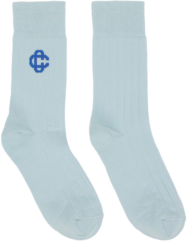 Photo: Casablanca Blue Logo Socks