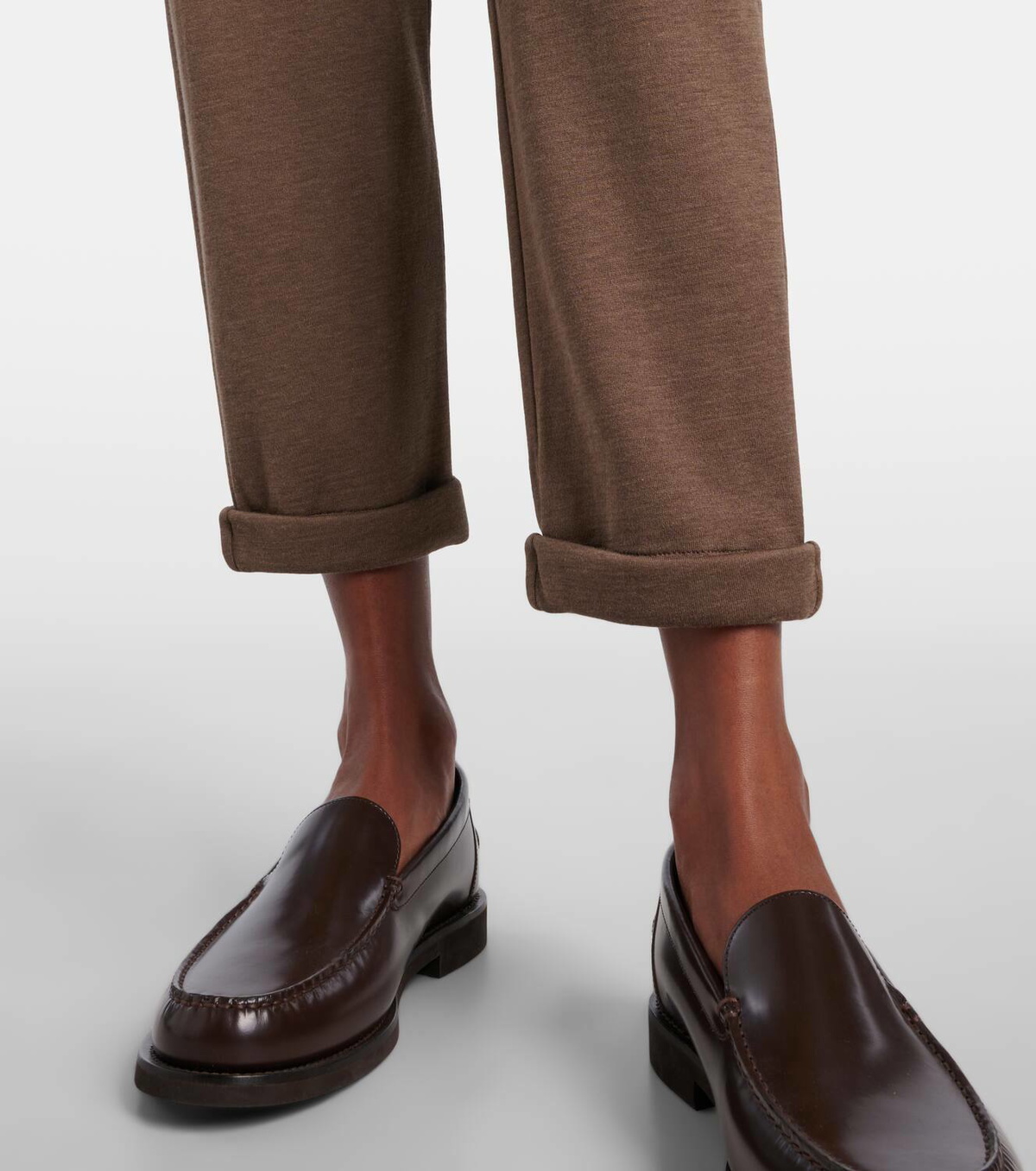 Brunello Cucinelli Embellished cotton-blend sweatpants