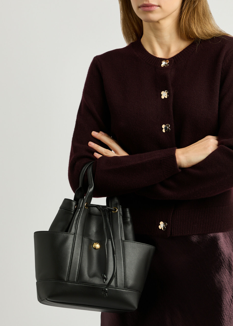 Veronica Beard Goody Leather Bucket bag - Black - One Size