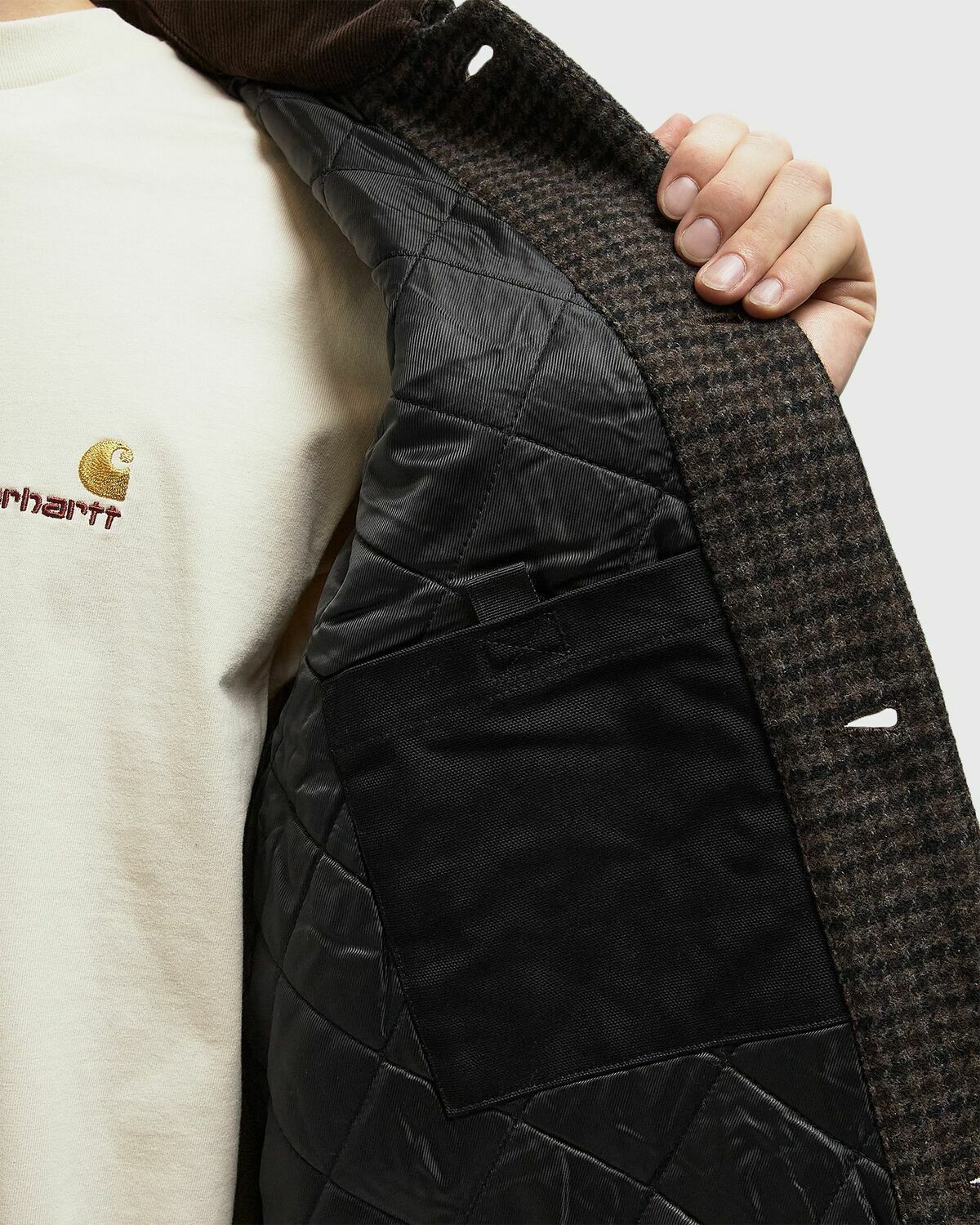ジャケット・アウター Carhartt WIP LOWIS CHORE COAT 2025FW XXL Carhartt WIP Lowis chore coat in brown houndstooth | ASOS