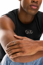 Diesel Stainless Steel Band Ring - Rings - Unisex - Silver