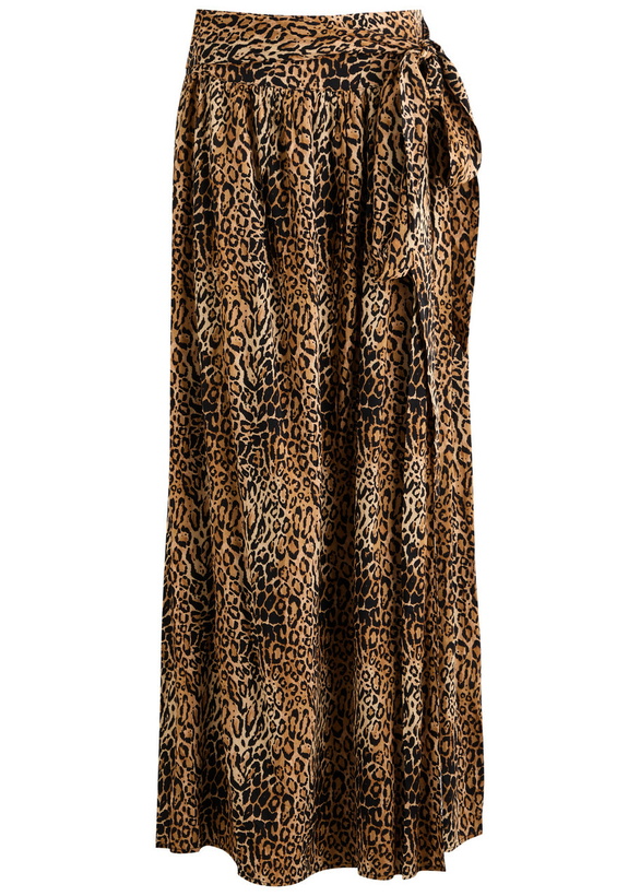 Photo: Melissa Odabash Elsa Leopard-print Maxi Skirt