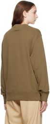ZEGNA Khaki Crewneck Sweatshirt