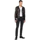 Schott Black and Red Leather Truth Jacket