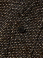 Auralee - Wool, Alpaca and Silk-Blend Tweed Bomber Jacket - Brown