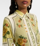 Alémais Dixie belted printed ramie shirt dress