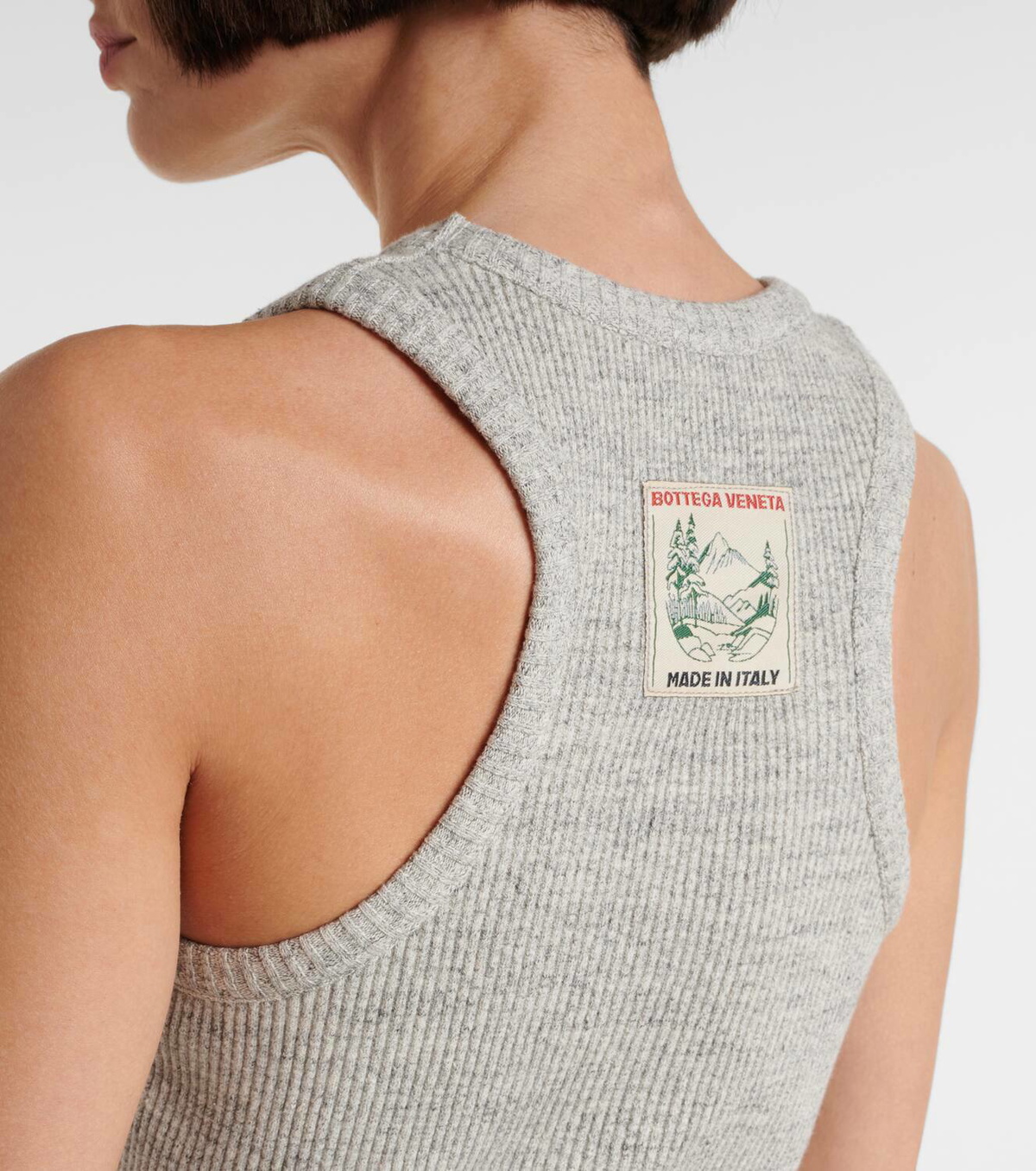 Bottega Veneta Ribbed-knit cotton tank top