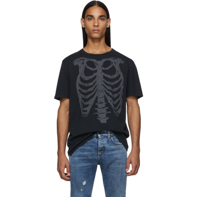 Photo: Saint Laurent Black Skeleton T-Shirt