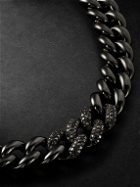 SHAY - Blackened Gold, Ceramic and Diamond Bracelet