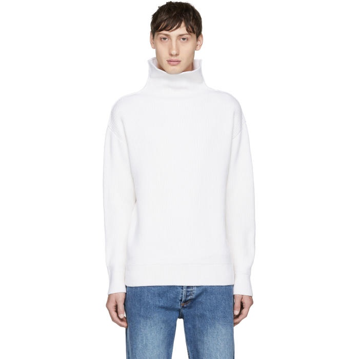 Photo: Rag and Bone Off-White Andrew Funnel Neck Sweater