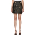 Versace Black Leather Miniskirt