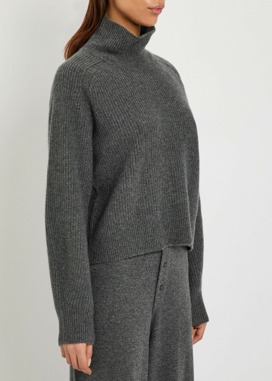 Guest In Residence Roll-neck Cashmere Jumper Charcoal