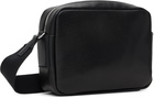 Lacoste Black Ossian Leather Reporter Bag