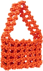 KARA Orange Knot Armpit Tote